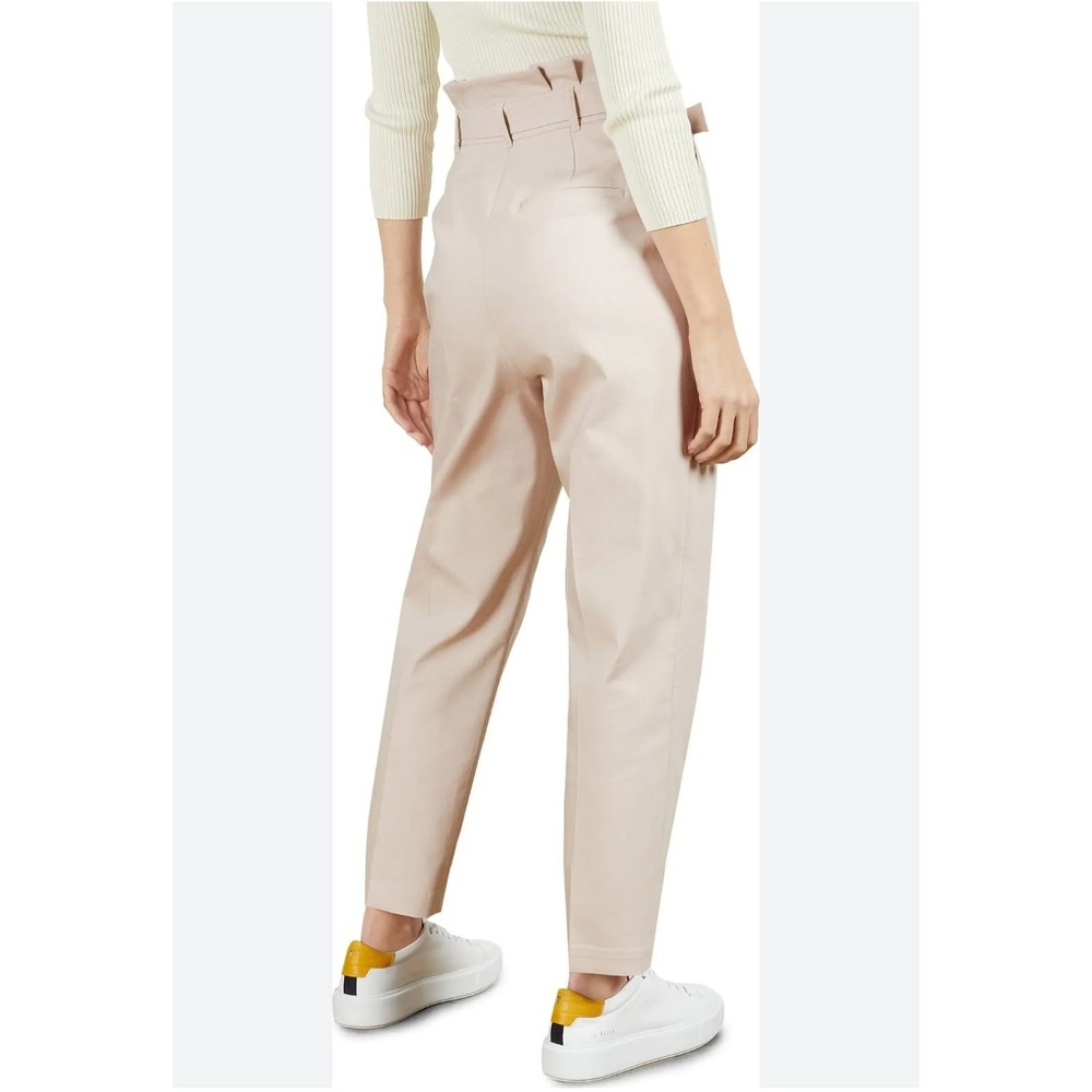 New Ted Baker London Women's Tan Lucjat Tailored Welt Pockets Trouser Pants Sz 6 - Picture 6 of 12